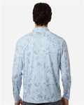 HUK H1200720 Men's Airweight KC Printed Quarter-Zip Pullover - Sky - model back