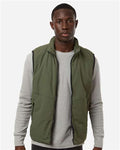 Weatherproof 26714 Men's Commuter Tech Vest - Grape Leaf - model front