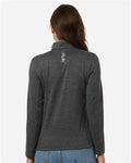 HUK H6130024 Women's Coldfront+ Quarter-Zip Pullover - Volcanic Ash Heather - model back