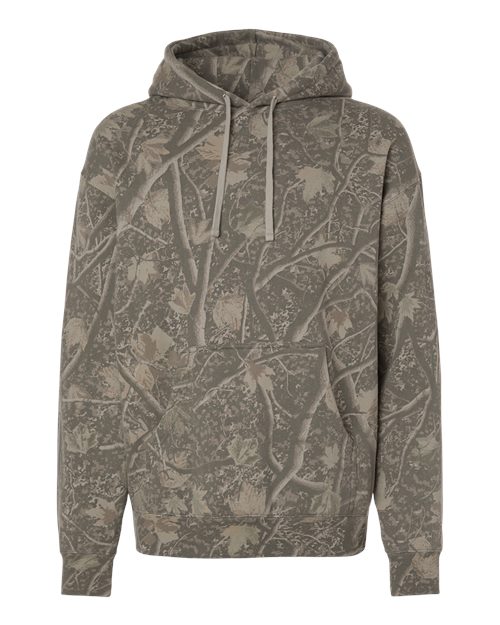 Independent Trading Co. IND4000 Heavyweight Hooded Sweatshirt - Deadwood Tree Camo - flat front