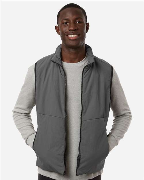 Weatherproof 26714 Men's Commuter Tech Vest - Storm - model front