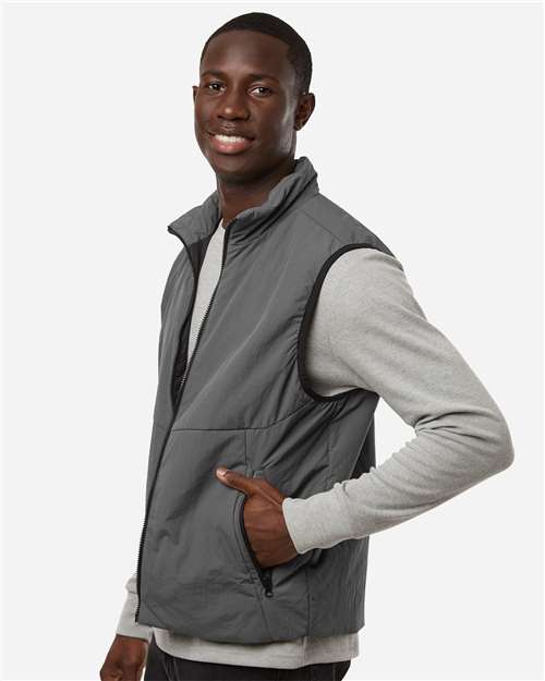 Weatherproof 26714 Men's Commuter Tech Vest - Storm - model side