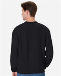 Hanes OG600 Unisex Beefy Sweats Premium Heavyweight Crewneck Sweatshirt - Black - model back