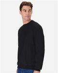 Hanes OG600 Unisex Beefy Sweats Premium Heavyweight Crewneck Sweatshirt - Black - model side
