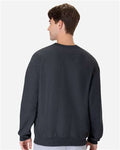 Hanes OG600 Unisex Beefy Sweats Premium Heavyweight Crewneck Sweatshirt - Charcoal Heather - model back