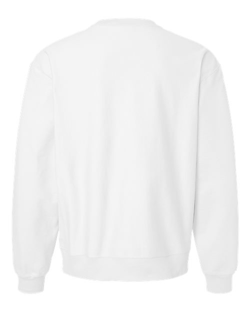Hanes OG600 Unisex Beefy Sweats Premium Heavyweight Crewneck Sweatshirt - White - back