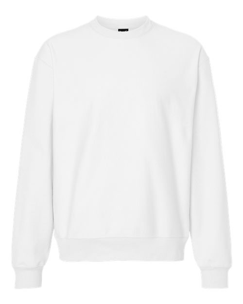 Hanes OG600 Unisex Beefy Sweats Premium Heavyweight Crewneck Sweatshirt - White - front