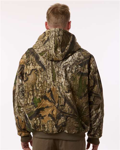 Berne Apparel HJ51 Men's Berne Heritage Hooded Jacket - Realtree Apx - model back