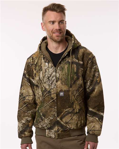 Berne Apparel HJ51 Men's Berne Heritage Hooded Jacket - Realtree Apx - model front