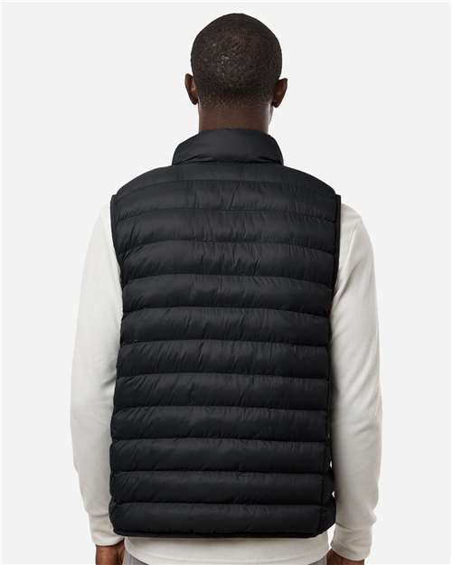 Weatherproof 26717 Men's Lightweight Poly-filled Packable Vest - Black - model back