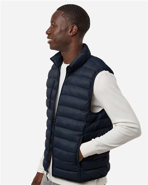 Weatherproof 26717 Men's Lightweight Poly-filled Packable Vest - Stormy Night - model side