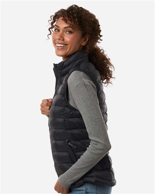 Weatherproof W26717 Women's Lightweight Poly-filled Packable Vest - Black - model side