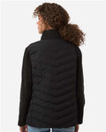 Weatherproof W26719 Women's Mixed Media Chevron Jacket - Black - model back