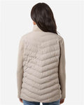 Weatherproof W26719 Women's Mixed Media Chevron Jacket - Taupe - model back