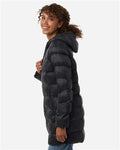 Weatherproof W26720 Women's Poly-filled 3/4 Length Coat - Black - model side