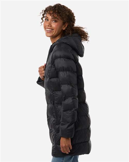 Weatherproof W26720 Women's Poly-filled 3/4 Length Coat - Black - model side