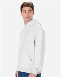 Hanes OG700 Unisex Beefy Sweats Premium Heavyweight Hooded Sweatshirt - Ash - model side
