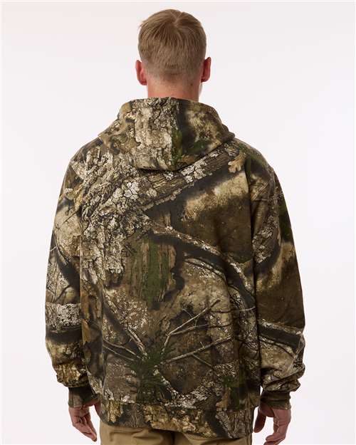 Berne Apparel SZ101 Men's Heritage Thermal Lined Hooded Sweatshirt - Realtree Apx - model back