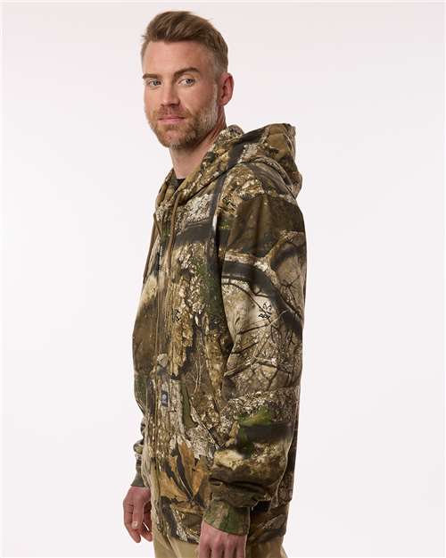 Berne Apparel SZ101 Men's Heritage Thermal Lined Hooded Sweatshirt - Realtree Apx - model side
