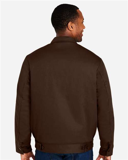 Harriton M721 Unisex ClimaBloc Station Jacket - Dark Mocha - model back