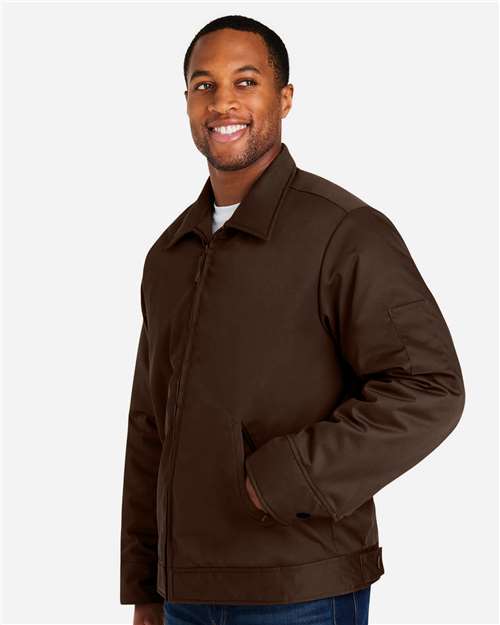 Harriton M721 Unisex ClimaBloc Station Jacket - Dark Mocha - model side