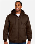 Harriton M722 Unisex ClimaBloc Heavyweight Hooded Full-Zip Jacket - Dark Mocha - model front