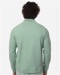 North End NE725 Men's Spirit Textured Quarter-Zip Pullover - Sage Green Heather - model back