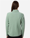 North End NE727W Women's Spirit Textured Full-Zip - Sage Green Heather - model back