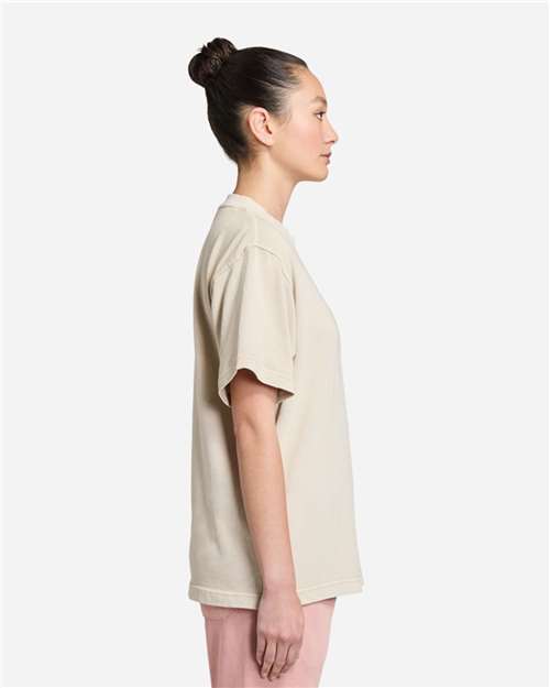 Lane Seven LS16005 Unisex Urban Heavyweight Tee - Pigment French Oak - model side