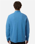 North End NE725 Men's Spirit Textured Quarter-Zip Pullover - Light Nautical Blue Heather - model back