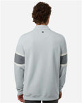 Swannies SWOQ500 Men's Owen Quarter-Zip Colorblock Pullover - Glacier/ Graphite - model back
