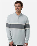 Swannies SWOQ500 Men's Owen Quarter-Zip Colorblock Pullover - Glacier/ Graphite - model front