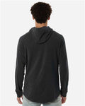 Swannies SWGH600 Men's Glasgow Hooded Sweatshirt - Black/ Heather - model back
