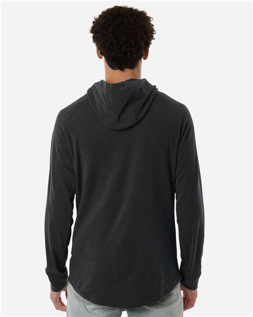 Swannies SWGH600 Men's Glasgow Hooded Sweatshirt - Black/ Heather - model back