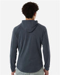 Swannies SWGH600 Men's Glasgow Hooded Sweatshirt - Navy/ Heather - model back