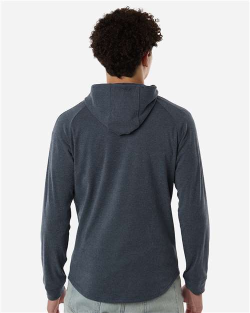 Swannies SWGH600 Men's Glasgow Hooded Sweatshirt - Navy/ Heather - model back