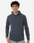 Swannies SWGH600 Men's Glasgow Hooded Sweatshirt - Navy/ Heather - model front