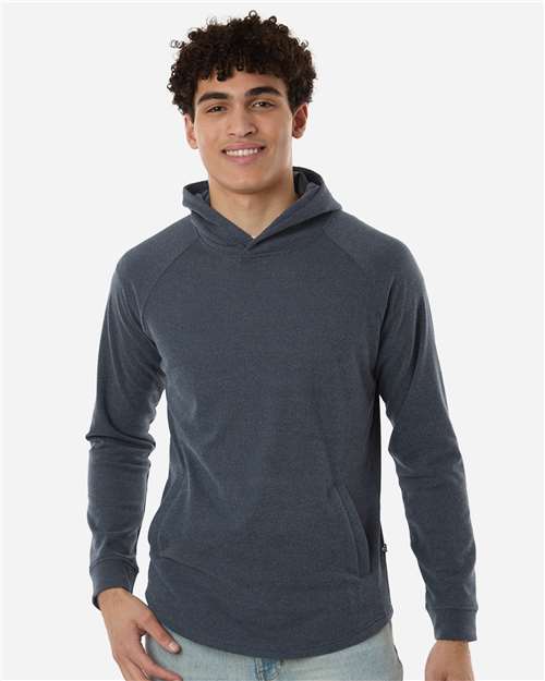 Swannies SWGH600 Men's Glasgow Hooded Sweatshirt - Navy/ Heather - model front