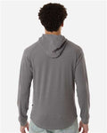 Swannies SWGH600 Men's Glasgow Hooded Sweatshirt - Grey/ Heather - model back