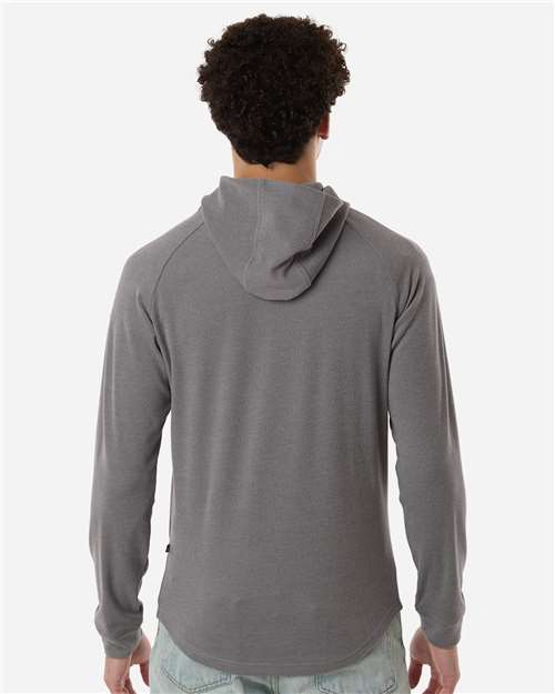 Swannies SWGH600 Men's Glasgow Hooded Sweatshirt - Grey/ Heather - model back
