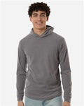 Swannies SWGH600 Men's Glasgow Hooded Sweatshirt - Grey/ Heather - model front