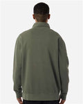 Independent Trading Co. PRM4600QZ Unisex Pigment-Dyed Quarter-Zip Pullover - Pigment Army - model back