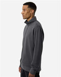 Independent Trading Co. PRM4600QZ Unisex Pigment-Dyed Quarter-Zip Pullover - Pigment Black - model side