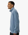 Independent Trading Co. PRM4600QZ Unisex Pigment-Dyed Quarter-Zip Pullover - Pigment Slate Blue - model side
