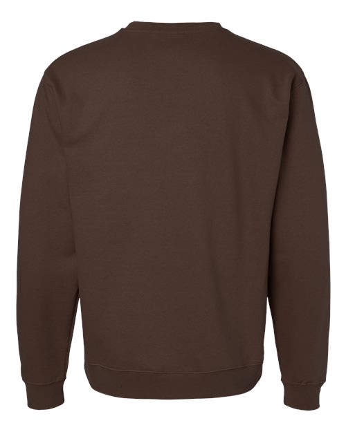 Independent Trading Co. SS3000 Midweight Crewneck Sweatshirt - Brown - back