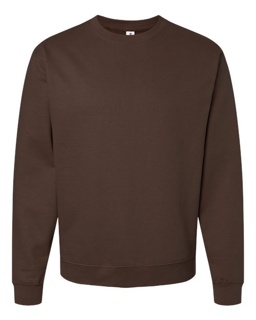 Independent Trading Co. SS3000 Midweight Crewneck Sweatshirt - Brown - flat front
