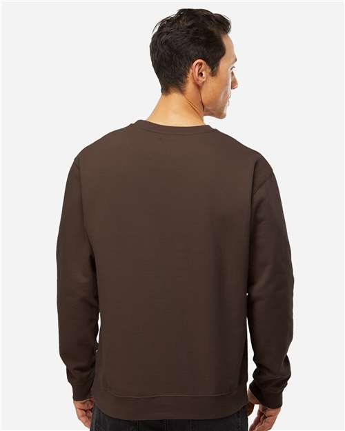 Independent Trading Co. SS3000 Midweight Crewneck Sweatshirt - Brown - model back