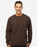 Independent Trading Co. SS3000 Midweight Crewneck Sweatshirt - Brown - model front