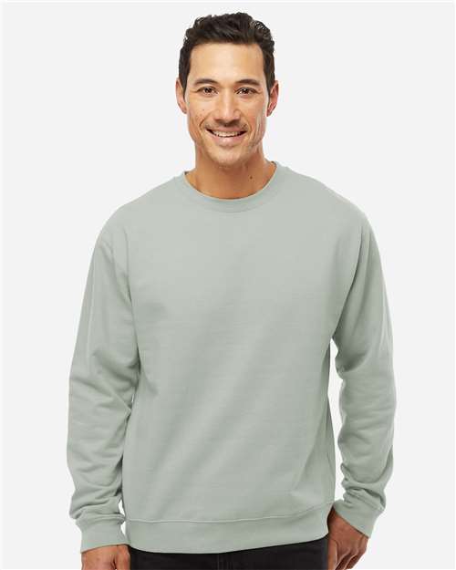 Independent Trading Co. SS3000 Midweight Crewneck Sweatshirt - Dusty Sage - model front