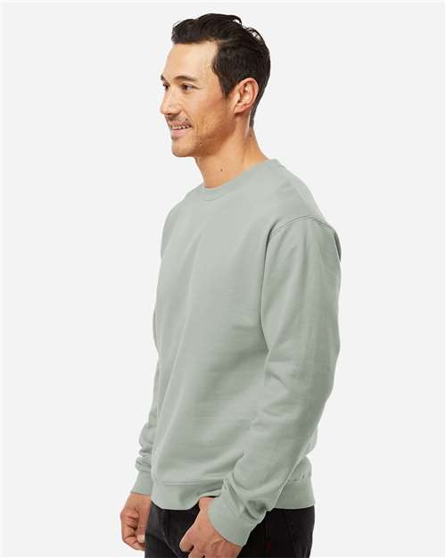 Independent Trading Co. SS3000 Midweight Crewneck Sweatshirt - Dusty Sage - model side